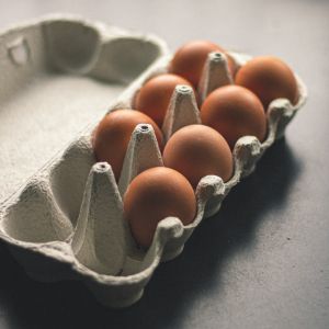 Foto von einem gefüllten Eierkarton